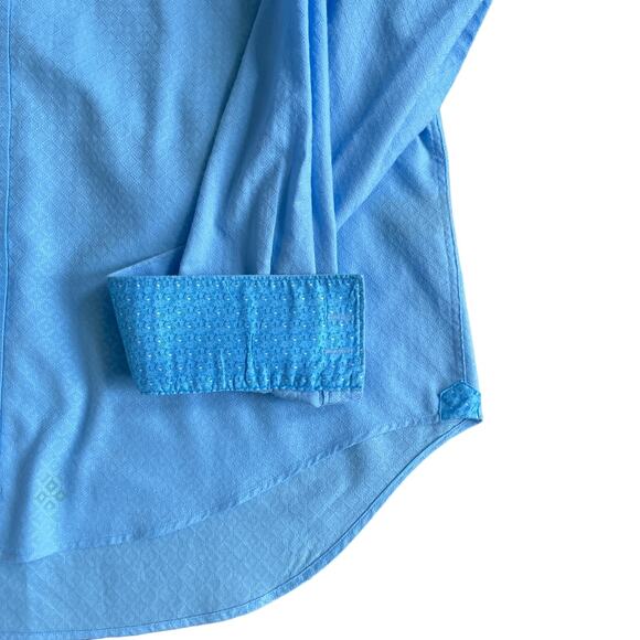 ROBERT GRAHAM Knowledge Wisdom Truth Button Down Shirt Blue Men's 2XL/2TG - Picture 8 of 16